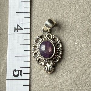 Purple sapphire 925 sterling Silver Pendant